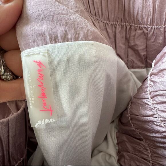 Free People Movement The Way Home Moonlight Mauve High Rise Running Shorts L - Picture 9 of 9